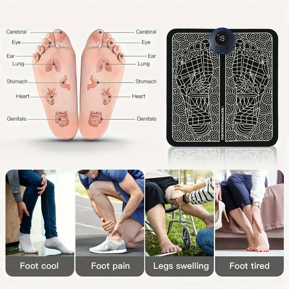 Electric Foot Massager Pad Muscle Massage Relaxation Trainer For Massage