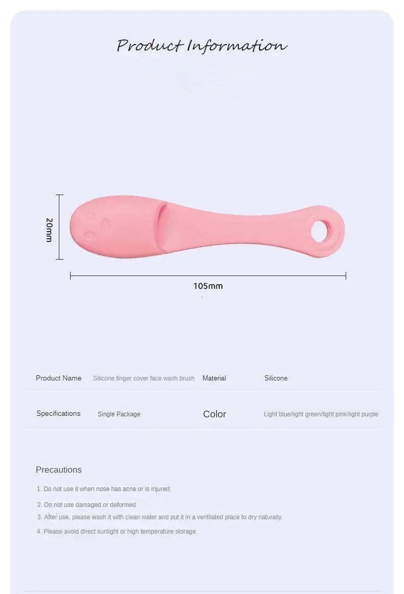 Silicone Nose Brush Facial Pore Cleaner Portable Blackhead Double-sided Massage Brushes Beauty Cleaning Tool Facial Nasal Scrub