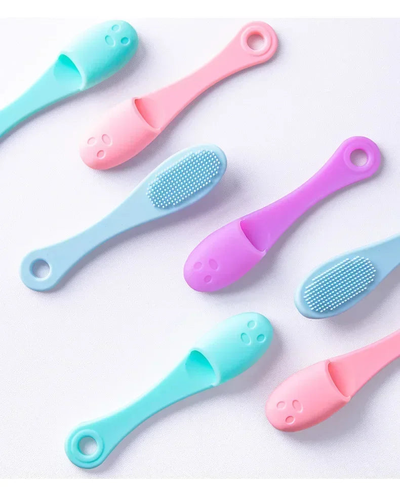 Silicone Nose Brush Facial Pore Cleaner Portable Blackhead Double-sided Massage Brushes Beauty Cleaning Tool Facial Nasal Scrub
