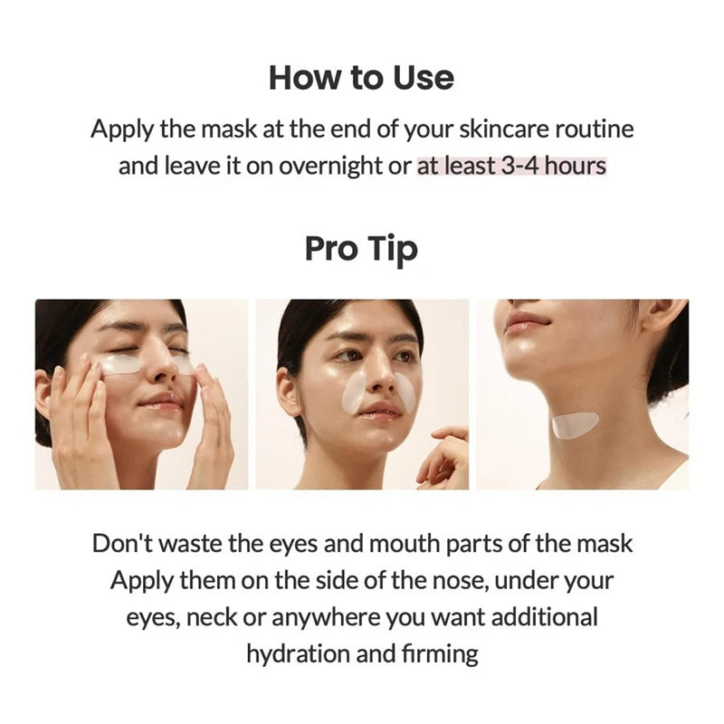 20/10/5/1PC Bio Collagen Face Mask Shrink Deep Hydrating Overnight Mask Moisturizing Refreshing Brightening Face Skin Care