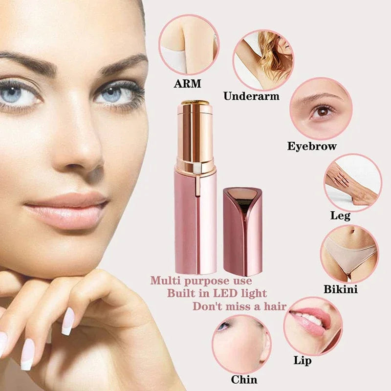 Epilator Face Hair Removal Lipstick Shaver Electric Eyebrow Trimmer Women Hair Remover USB Charging Mini Shaver Epilator