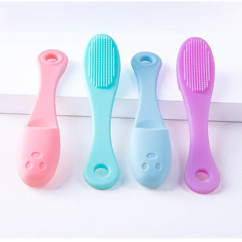 Silicone Nose Brush Facial Pore Cleaner Portable Blackhead Double-sided Massage Brushes Beauty Cleaning Tool Facial Nasal Scrub