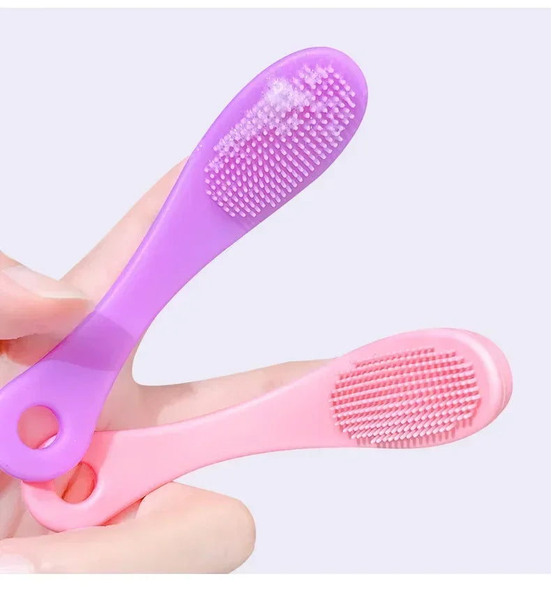 Silicone Nose Brush Facial Pore Cleaner Portable Blackhead Double-sided Massage Brushes Beauty Cleaning Tool Facial Nasal Scrub