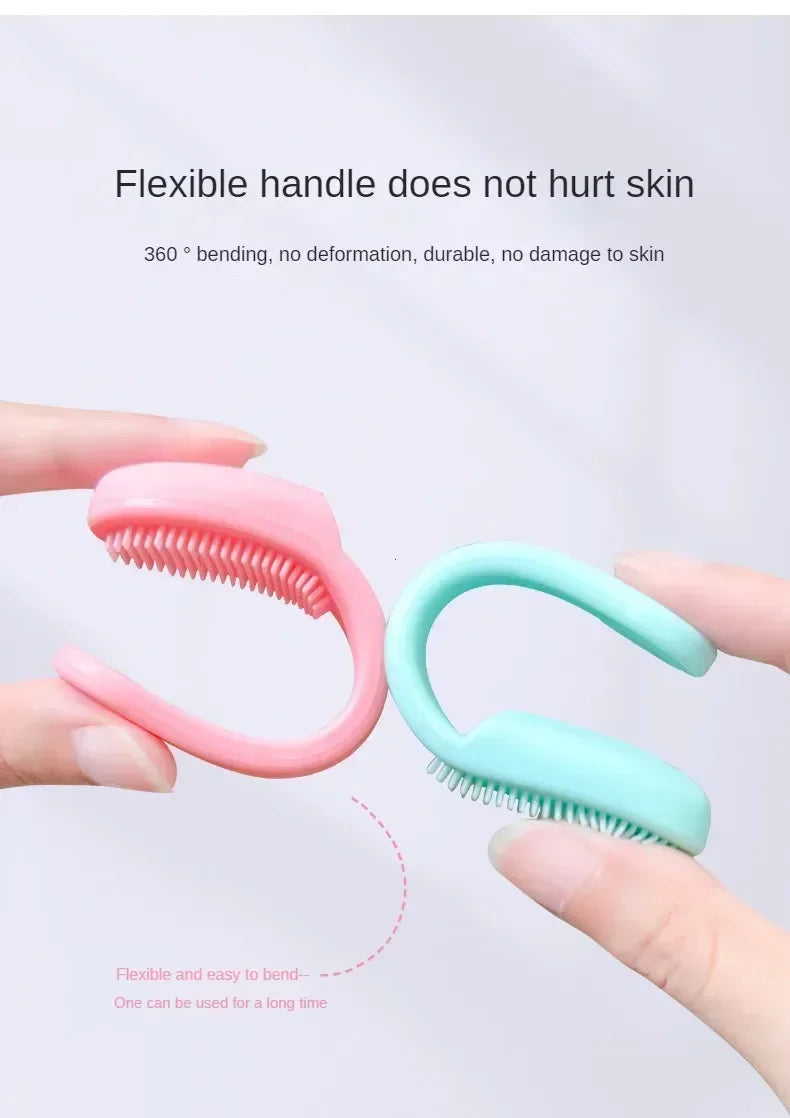 Silicone Nose Brush Facial Pore Cleaner Portable Blackhead Double-sided Massage Brushes Beauty Cleaning Tool Facial Nasal Scrub