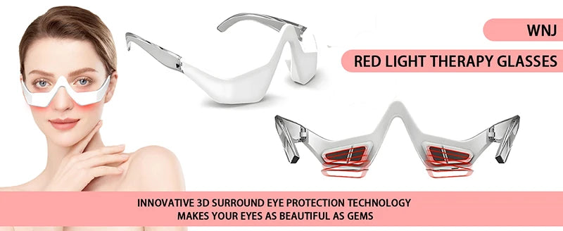 3D Red Light EMS Eye Massager Eyecare Glasses Dark Circles Puffiness Wrinkles Reduction Eye Fatigue Relaxing Beauty Care Device