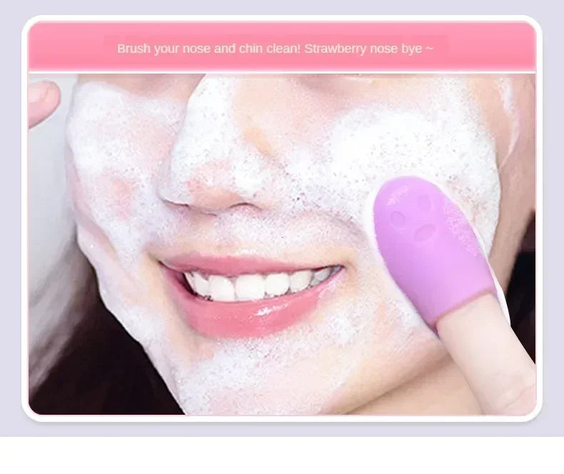 Silicone Nose Brush Facial Pore Cleaner Portable Blackhead Double-sided Massage Brushes Beauty Cleaning Tool Facial Nasal Scrub