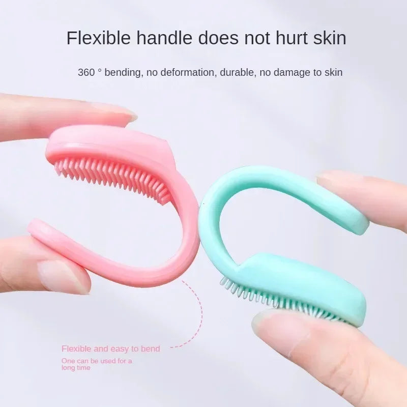 Silicone Nose Brush Facial Pore Cleaner Portable Blackhead Double-sided Massage Brushes Beauty Cleaning Tool Facial Nasal Scrub