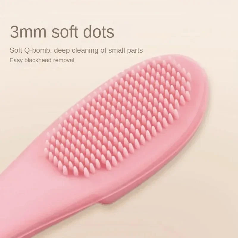 Silicone Nose Brush Facial Pore Cleaner Portable Blackhead Double-sided Massage Brushes Beauty Cleaning Tool Facial Nasal Scrub
