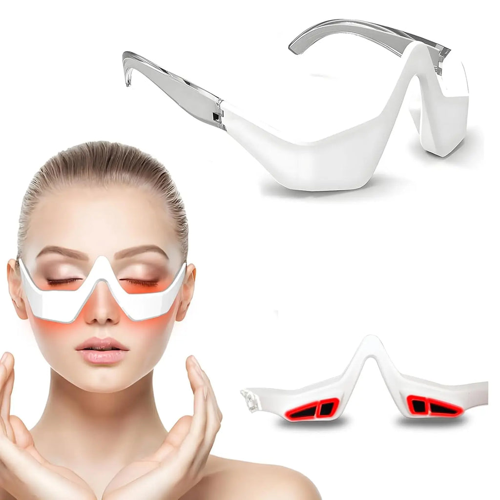 3D Red Light EMS Eye Massager Eyecare Glasses Dark Circles Puffiness Wrinkles Reduction Eye Fatigue Relaxing Beauty Care Device