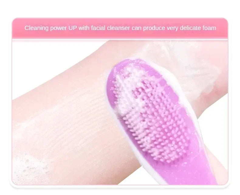 Silicone Nose Brush Facial Pore Cleaner Portable Blackhead Double-sided Massage Brushes Beauty Cleaning Tool Facial Nasal Scrub