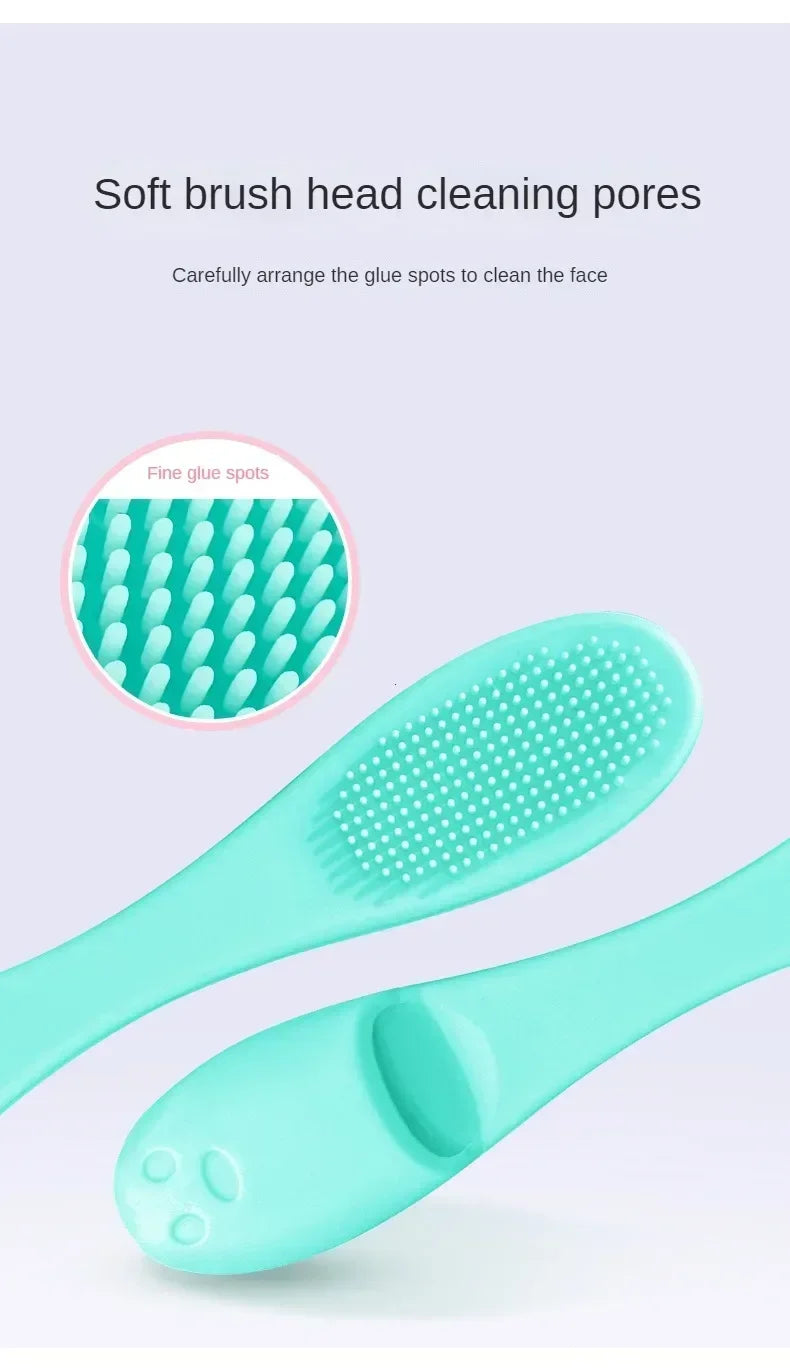 Silicone Nose Brush Facial Pore Cleaner Portable Blackhead Double-sided Massage Brushes Beauty Cleaning Tool Facial Nasal Scrub