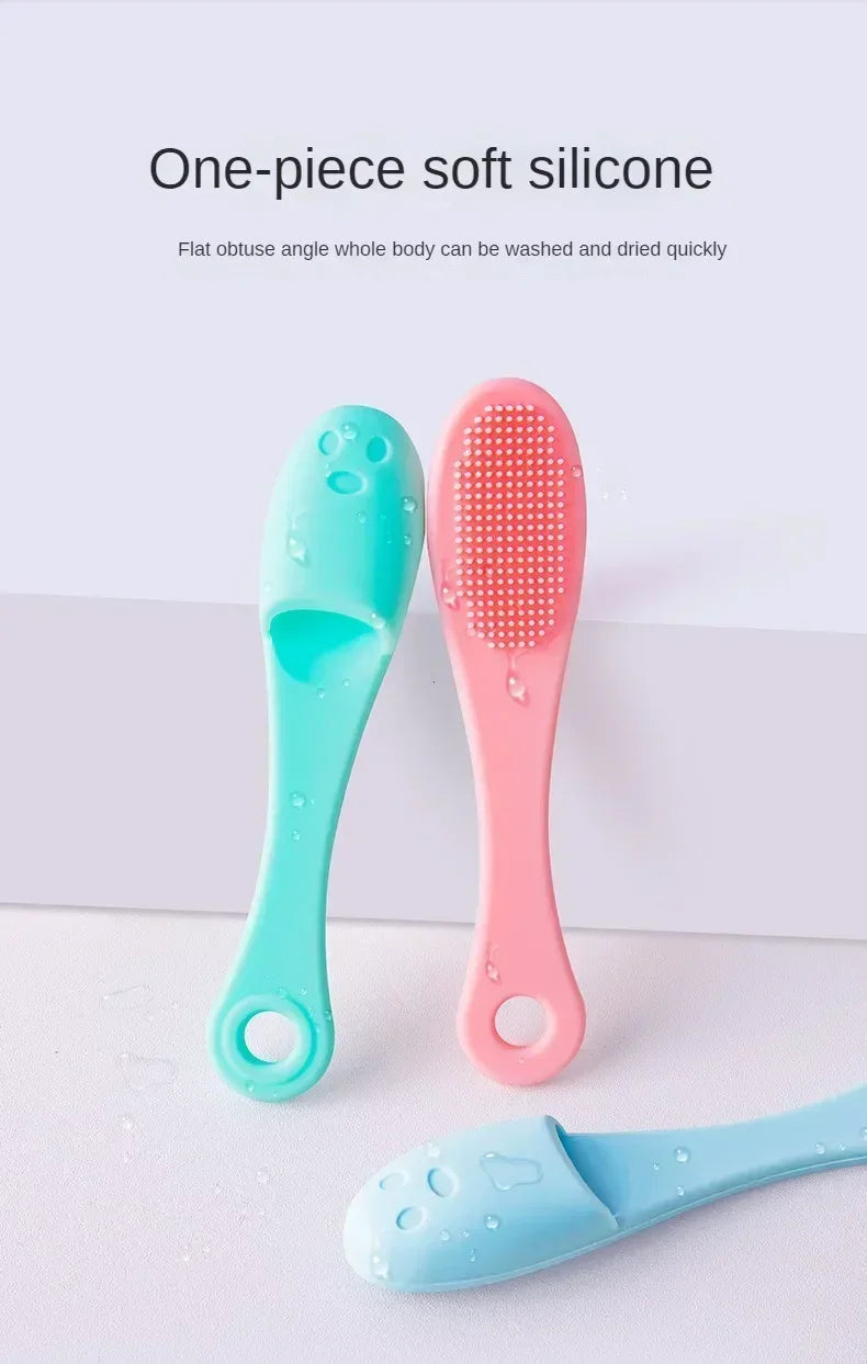 Silicone Nose Brush Facial Pore Cleaner Portable Blackhead Double-sided Massage Brushes Beauty Cleaning Tool Facial Nasal Scrub