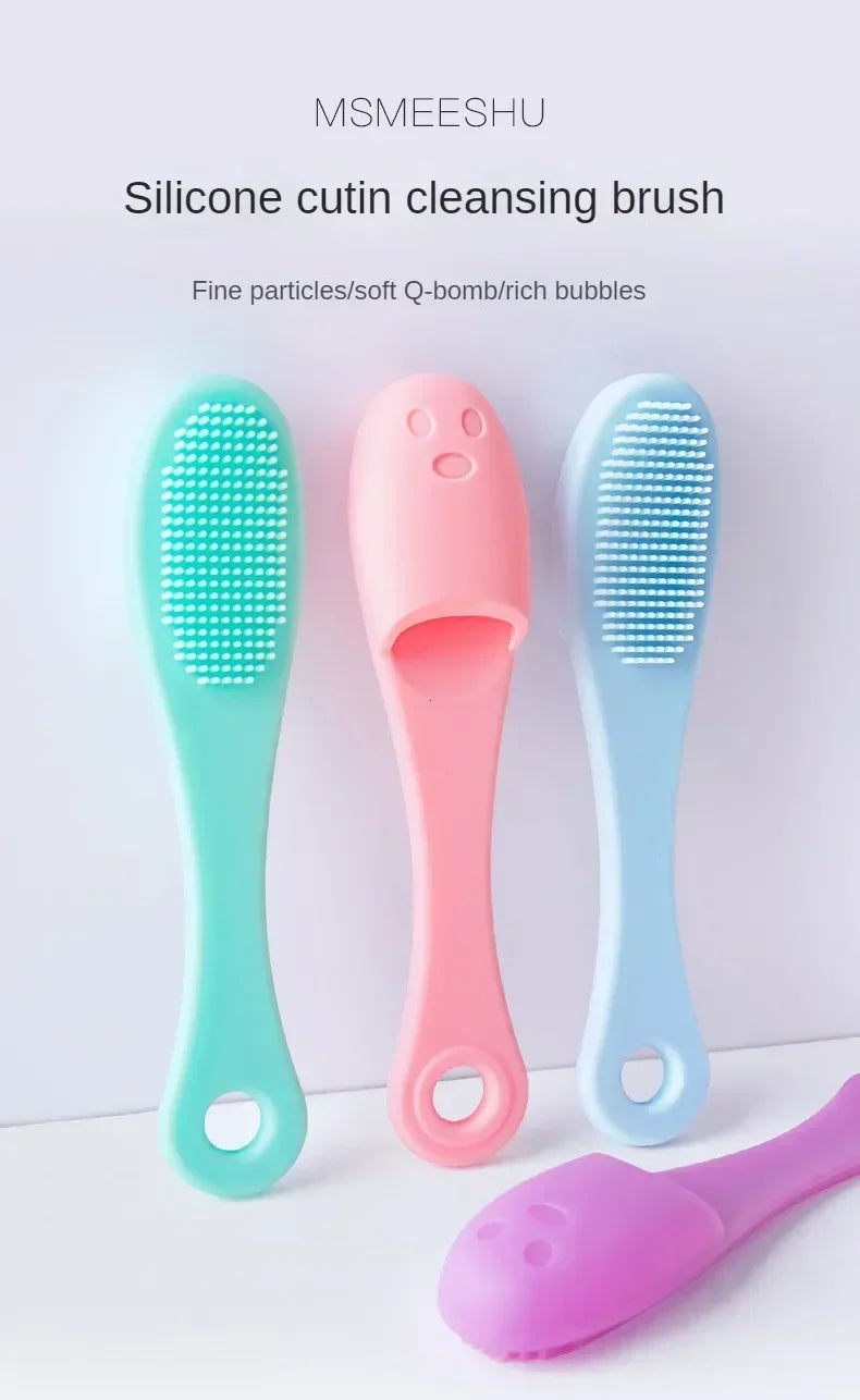 Silicone Nose Brush Facial Pore Cleaner Portable Blackhead Double-sided Massage Brushes Beauty Cleaning Tool Facial Nasal Scrub