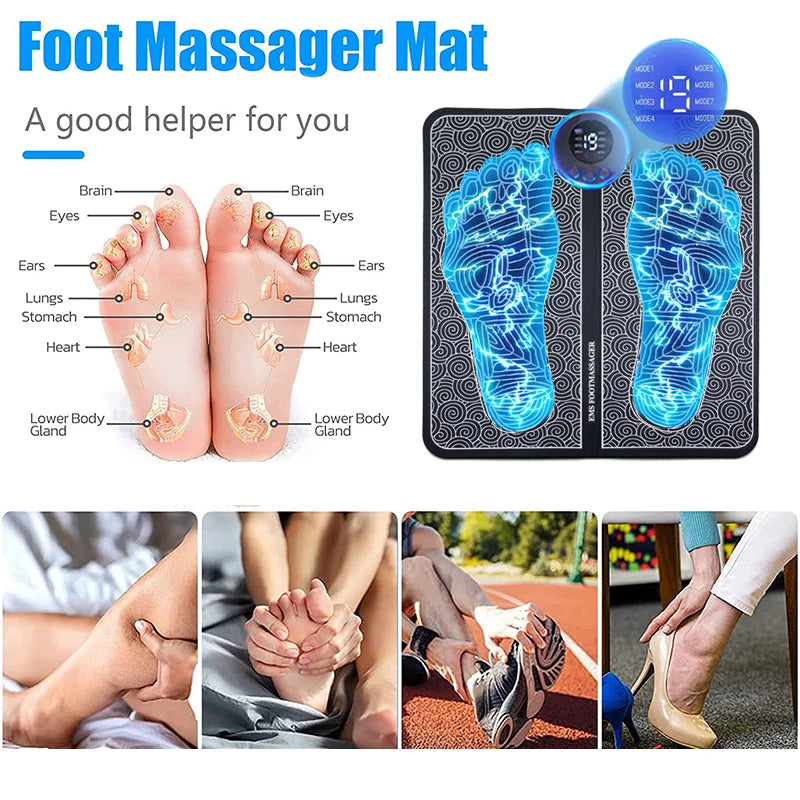Electric Foot Massager Pad Muscle Massage Relaxation Trainer For Massage
